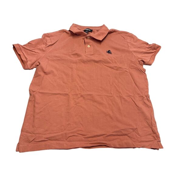 Express Polo Shirt Men's Large Coral 100% Cotton Short Sleeve Golf Performance - Picture 1 of 8